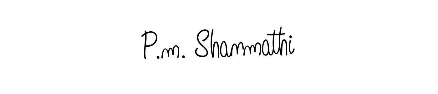 Also You can easily find your signature by using the search form. We will create P.m. Shanmathi name handwritten signature images for you free of cost using Angelique-Rose-font-FFP sign style. P.m. Shanmathi signature style 5 images and pictures png