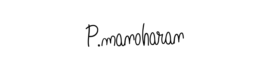 How to Draw P.manoharan signature style? Angelique-Rose-font-FFP is a latest design signature styles for name P.manoharan. P.manoharan signature style 5 images and pictures png