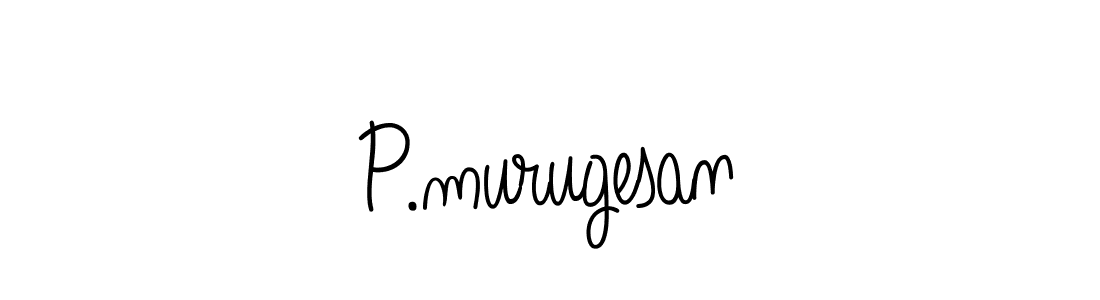 The best way (Angelique-Rose-font-FFP) to make a short signature is to pick only two or three words in your name. The name P.murugesan include a total of six letters. For converting this name. P.murugesan signature style 5 images and pictures png