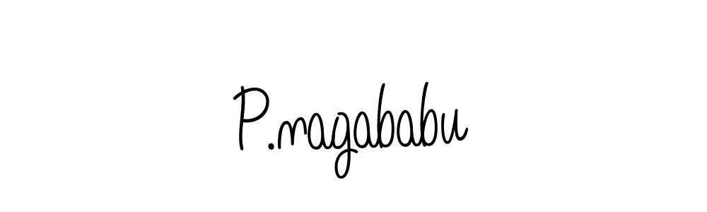 Design your own signature with our free online signature maker. With this signature software, you can create a handwritten (Angelique-Rose-font-FFP) signature for name P.nagababu. P.nagababu signature style 5 images and pictures png