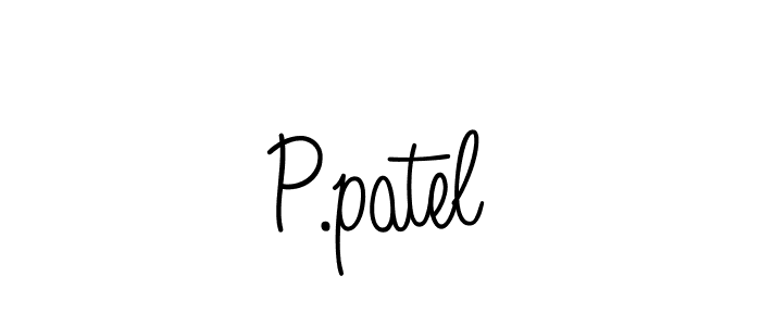 You should practise on your own different ways (Angelique-Rose-font-FFP) to write your name (P.patel) in signature. don't let someone else do it for you. P.patel signature style 5 images and pictures png