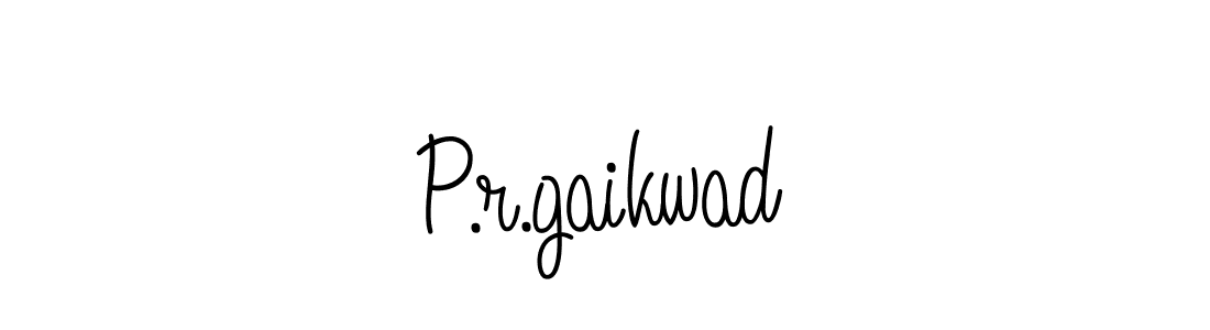 The best way (Angelique-Rose-font-FFP) to make a short signature is to pick only two or three words in your name. The name P.r.gaikwad include a total of six letters. For converting this name. P.r.gaikwad signature style 5 images and pictures png