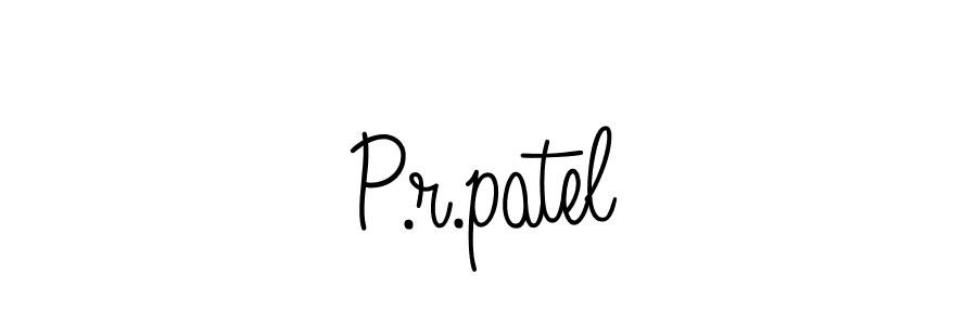 Make a beautiful signature design for name P.r.patel. With this signature (Angelique-Rose-font-FFP) style, you can create a handwritten signature for free. P.r.patel signature style 5 images and pictures png