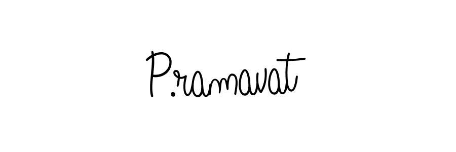 P.ramavat stylish signature style. Best Handwritten Sign (Angelique-Rose-font-FFP) for my name. Handwritten Signature Collection Ideas for my name P.ramavat. P.ramavat signature style 5 images and pictures png