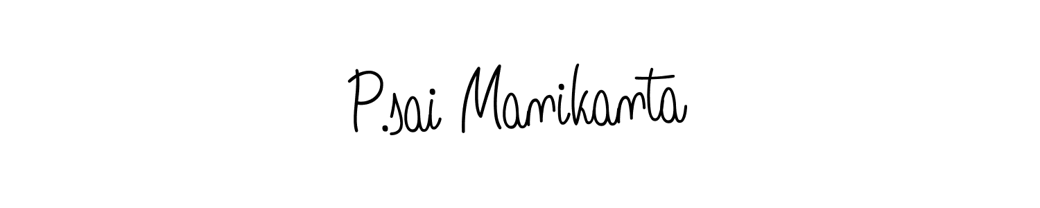 Also we have P.sai Manikanta name is the best signature style. Create professional handwritten signature collection using Angelique-Rose-font-FFP autograph style. P.sai Manikanta signature style 5 images and pictures png