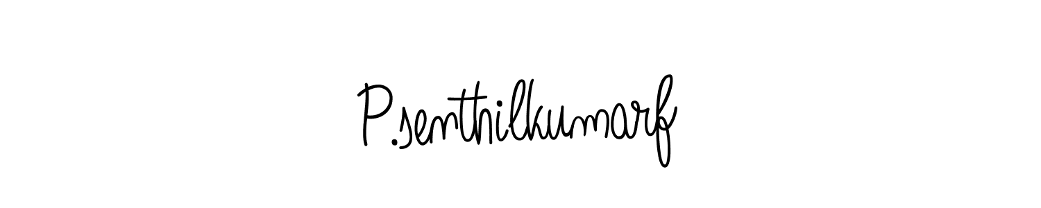 You should practise on your own different ways (Angelique-Rose-font-FFP) to write your name (P.senthilkumarf) in signature. don't let someone else do it for you. P.senthilkumarf signature style 5 images and pictures png