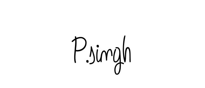 The best way (Angelique-Rose-font-FFP) to make a short signature is to pick only two or three words in your name. The name P.singh include a total of six letters. For converting this name. P.singh signature style 5 images and pictures png