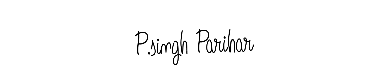 Create a beautiful signature design for name P.singh Parihar. With this signature (Angelique-Rose-font-FFP) fonts, you can make a handwritten signature for free. P.singh Parihar signature style 5 images and pictures png