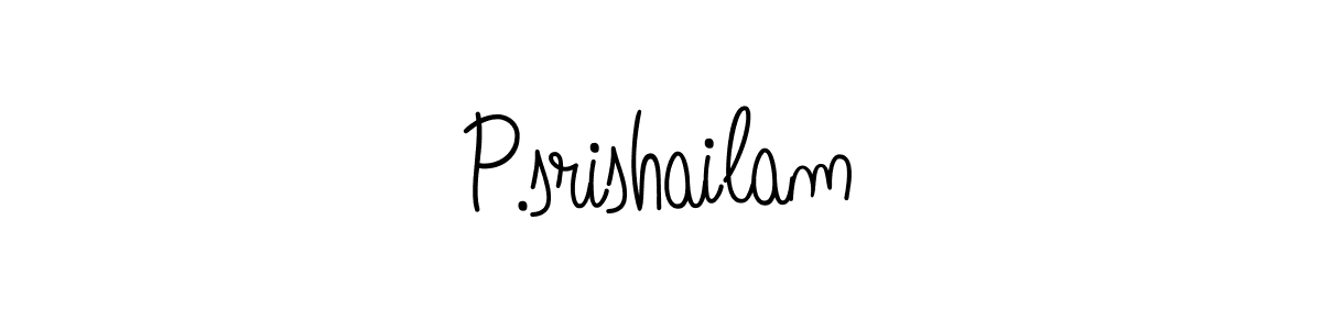 P.srishailam stylish signature style. Best Handwritten Sign (Angelique-Rose-font-FFP) for my name. Handwritten Signature Collection Ideas for my name P.srishailam. P.srishailam signature style 5 images and pictures png