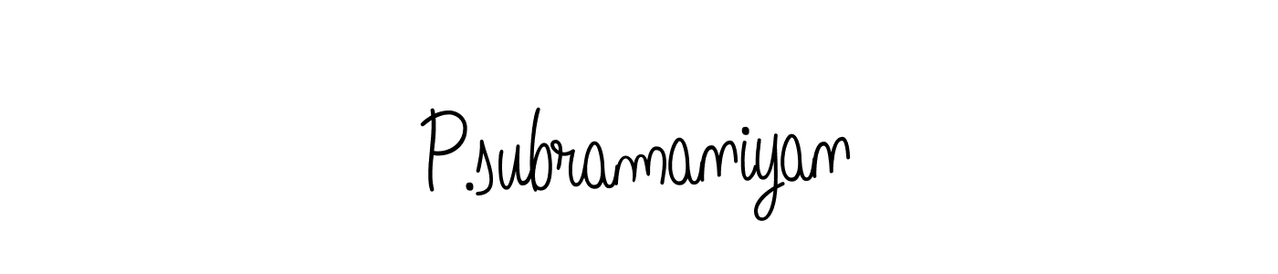 This is the best signature style for the P.subramaniyan name. Also you like these signature font (Angelique-Rose-font-FFP). Mix name signature. P.subramaniyan signature style 5 images and pictures png