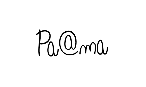 You should practise on your own different ways (Angelique-Rose-font-FFP) to write your name (Pa@ma) in signature. don't let someone else do it for you. Pa@ma signature style 5 images and pictures png