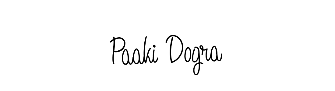 The best way (Angelique-Rose-font-FFP) to make a short signature is to pick only two or three words in your name. The name Paaki Dogra include a total of six letters. For converting this name. Paaki Dogra signature style 5 images and pictures png