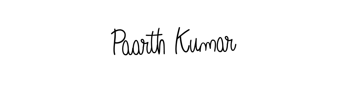 Angelique-Rose-font-FFP is a professional signature style that is perfect for those who want to add a touch of class to their signature. It is also a great choice for those who want to make their signature more unique. Get Paarth Kumar name to fancy signature for free. Paarth Kumar signature style 5 images and pictures png