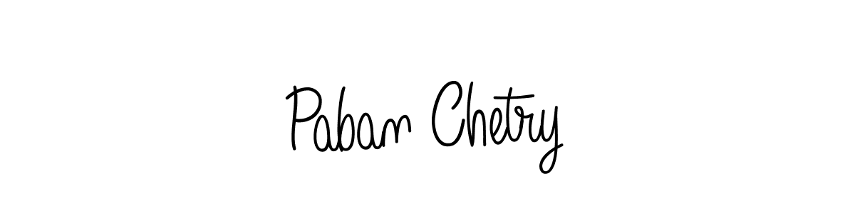 Design your own signature with our free online signature maker. With this signature software, you can create a handwritten (Angelique-Rose-font-FFP) signature for name Paban Chetry. Paban Chetry signature style 5 images and pictures png