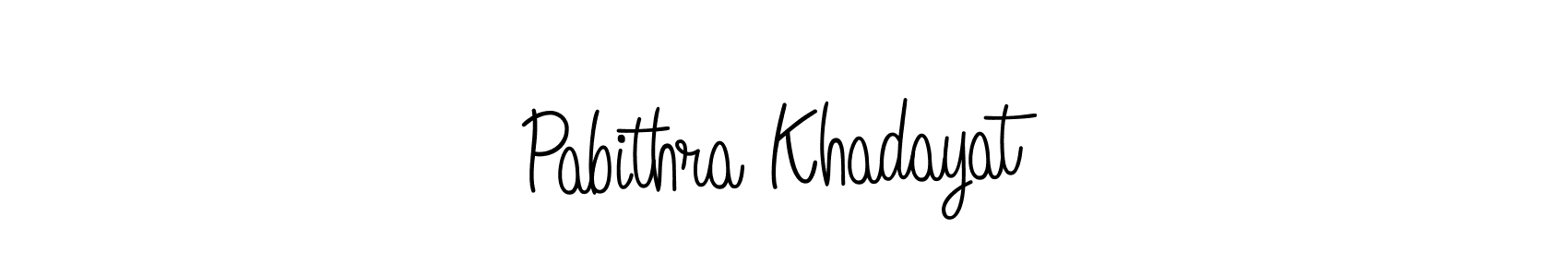 Make a beautiful signature design for name Pabithra Khadayat. With this signature (Angelique-Rose-font-FFP) style, you can create a handwritten signature for free. Pabithra Khadayat signature style 5 images and pictures png