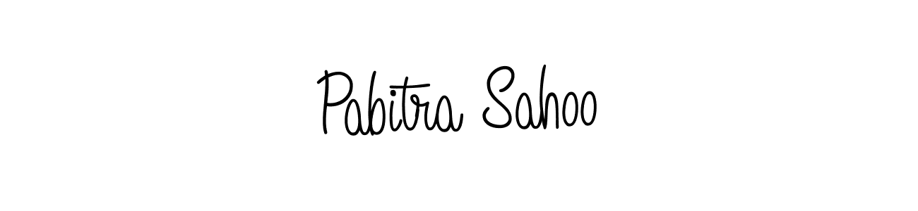 You should practise on your own different ways (Angelique-Rose-font-FFP) to write your name (Pabitra Sahoo) in signature. don't let someone else do it for you. Pabitra Sahoo signature style 5 images and pictures png