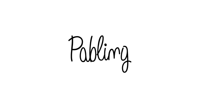 Create a beautiful signature design for name Pabling. With this signature (Angelique-Rose-font-FFP) fonts, you can make a handwritten signature for free. Pabling signature style 5 images and pictures png