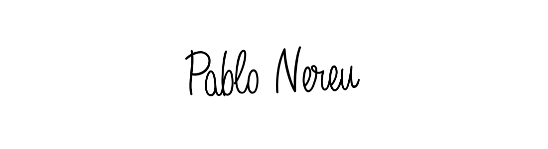 Use a signature maker to create a handwritten signature online. With this signature software, you can design (Angelique-Rose-font-FFP) your own signature for name Pablo Nereu. Pablo Nereu signature style 5 images and pictures png