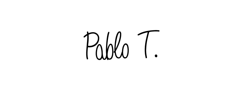 How to make Pablo T. name signature. Use Angelique-Rose-font-FFP style for creating short signs online. This is the latest handwritten sign. Pablo T. signature style 5 images and pictures png