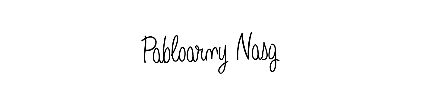 Also we have Pabloarny Nasg name is the best signature style. Create professional handwritten signature collection using Angelique-Rose-font-FFP autograph style. Pabloarny Nasg signature style 5 images and pictures png