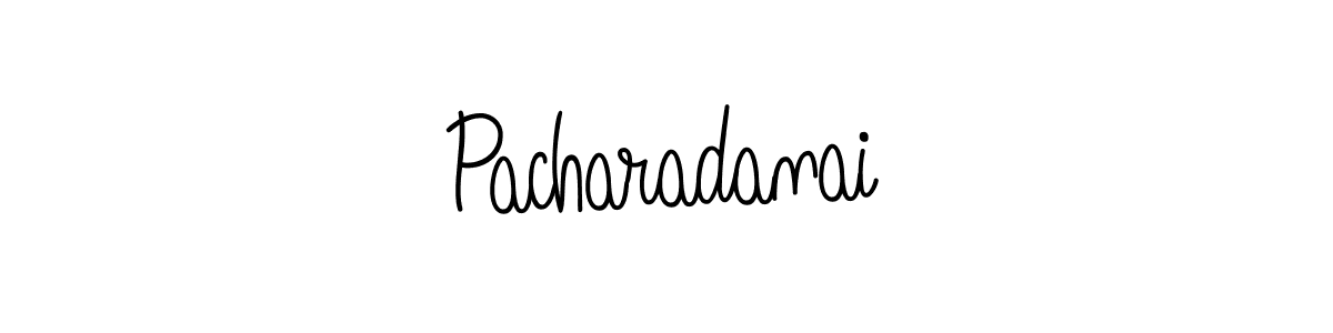 The best way (Angelique-Rose-font-FFP) to make a short signature is to pick only two or three words in your name. The name Pacharadanai include a total of six letters. For converting this name. Pacharadanai signature style 5 images and pictures png
