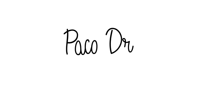Create a beautiful signature design for name Paco Dr. With this signature (Angelique-Rose-font-FFP) fonts, you can make a handwritten signature for free. Paco Dr signature style 5 images and pictures png