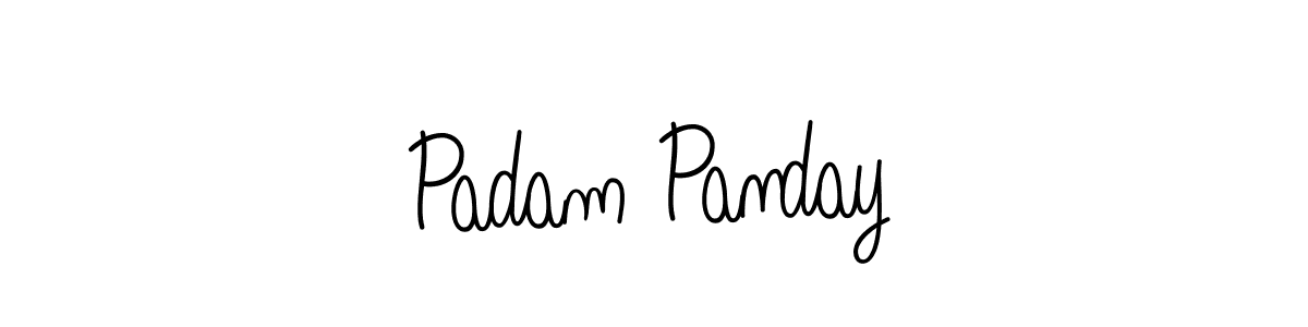 Make a beautiful signature design for name Padam Panday. With this signature (Angelique-Rose-font-FFP) style, you can create a handwritten signature for free. Padam Panday signature style 5 images and pictures png