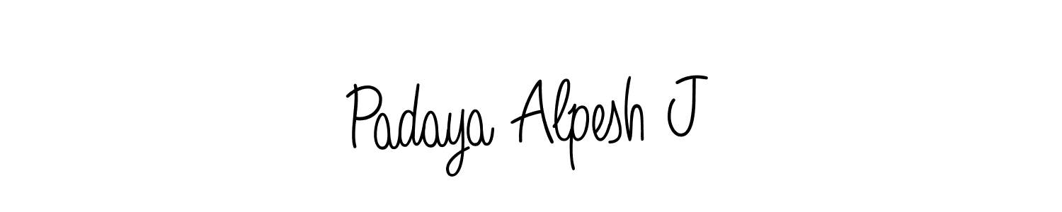 Angelique-Rose-font-FFP is a professional signature style that is perfect for those who want to add a touch of class to their signature. It is also a great choice for those who want to make their signature more unique. Get Padaya Alpesh J name to fancy signature for free. Padaya Alpesh J signature style 5 images and pictures png