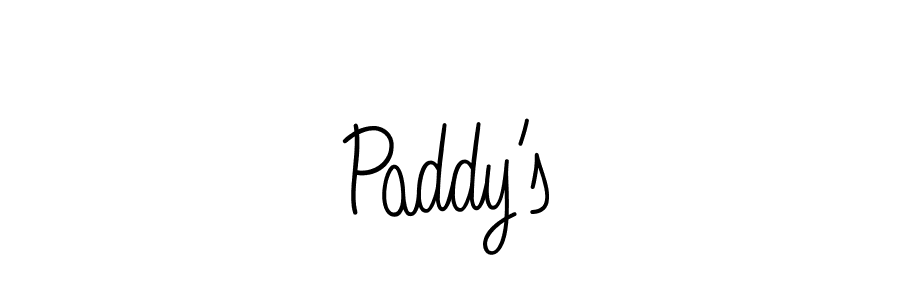 Make a beautiful signature design for name Paddy’s. With this signature (Angelique-Rose-font-FFP) style, you can create a handwritten signature for free. Paddy’s signature style 5 images and pictures png