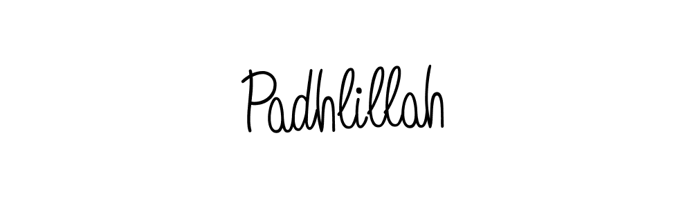 Use a signature maker to create a handwritten signature online. With this signature software, you can design (Angelique-Rose-font-FFP) your own signature for name Padhlillah. Padhlillah signature style 5 images and pictures png