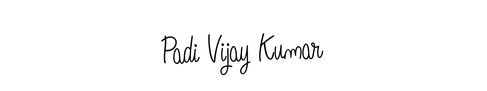 Padi Vijay Kumar stylish signature style. Best Handwritten Sign (Angelique-Rose-font-FFP) for my name. Handwritten Signature Collection Ideas for my name Padi Vijay Kumar. Padi Vijay Kumar signature style 5 images and pictures png