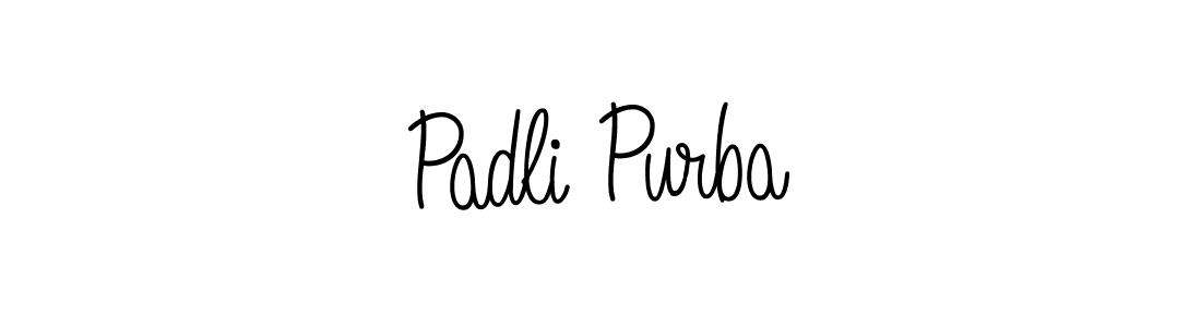 How to Draw Padli Purba signature style? Angelique-Rose-font-FFP is a latest design signature styles for name Padli Purba. Padli Purba signature style 5 images and pictures png