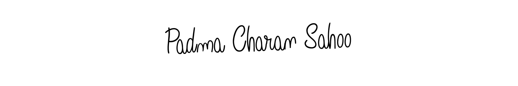 The best way (Angelique-Rose-font-FFP) to make a short signature is to pick only two or three words in your name. The name Padma Charan Sahoo include a total of six letters. For converting this name. Padma Charan Sahoo signature style 5 images and pictures png