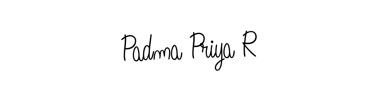 Create a beautiful signature design for name Padma Priya R. With this signature (Angelique-Rose-font-FFP) fonts, you can make a handwritten signature for free. Padma Priya R signature style 5 images and pictures png