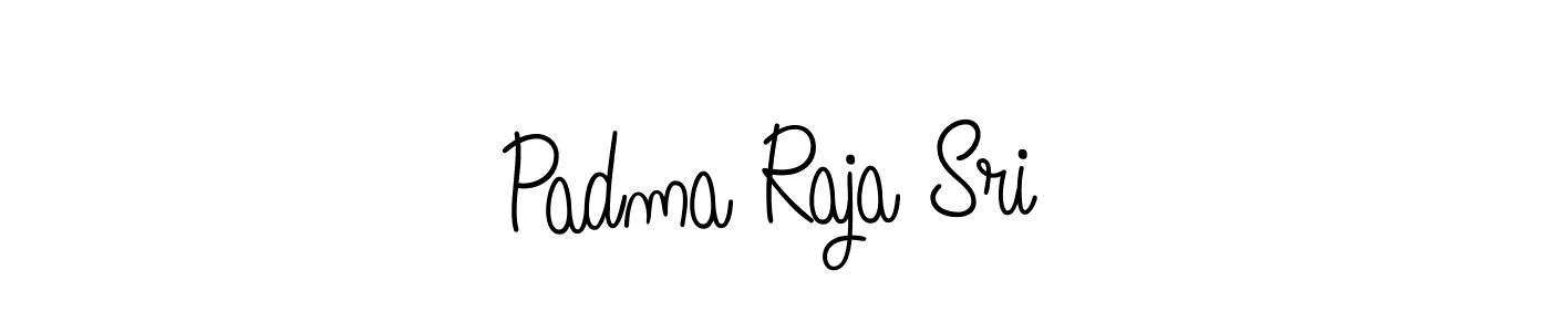 Use a signature maker to create a handwritten signature online. With this signature software, you can design (Angelique-Rose-font-FFP) your own signature for name Padma Raja Sri. Padma Raja Sri signature style 5 images and pictures png