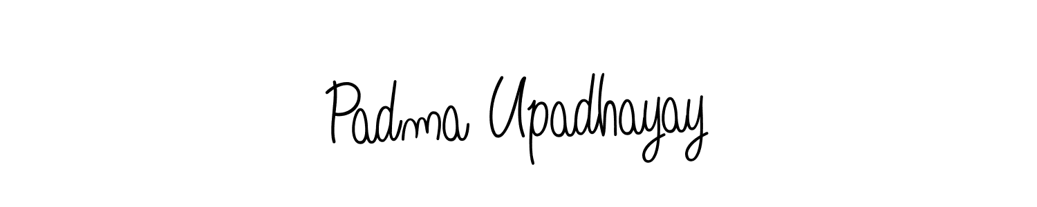 You should practise on your own different ways (Angelique-Rose-font-FFP) to write your name (Padma Upadhayay) in signature. don't let someone else do it for you. Padma Upadhayay signature style 5 images and pictures png