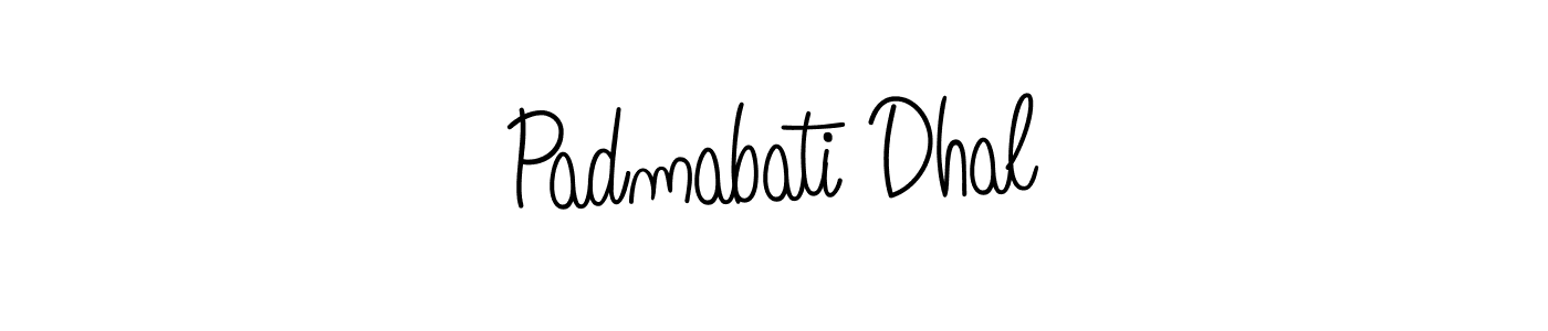 Create a beautiful signature design for name Padmabati Dhal. With this signature (Angelique-Rose-font-FFP) fonts, you can make a handwritten signature for free. Padmabati Dhal signature style 5 images and pictures png