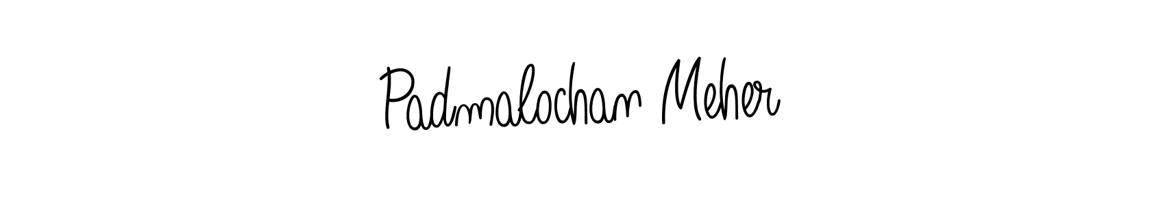 Design your own signature with our free online signature maker. With this signature software, you can create a handwritten (Angelique-Rose-font-FFP) signature for name Padmalochan Meher. Padmalochan Meher signature style 5 images and pictures png