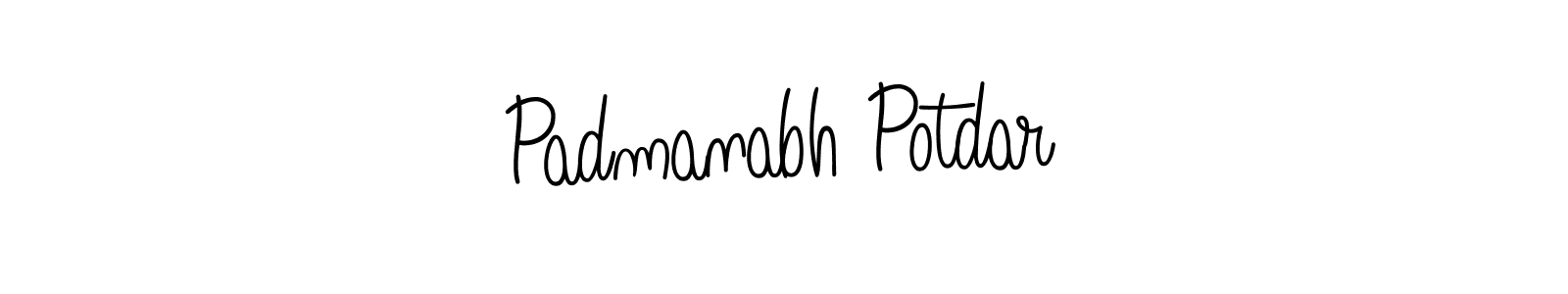 Create a beautiful signature design for name Padmanabh Potdar. With this signature (Angelique-Rose-font-FFP) fonts, you can make a handwritten signature for free. Padmanabh Potdar signature style 5 images and pictures png