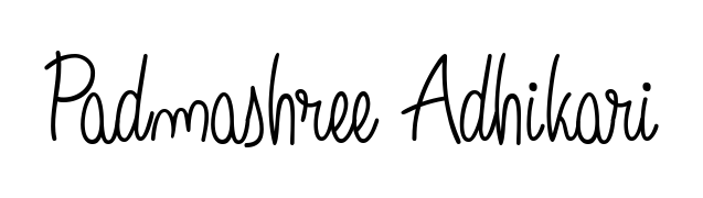 The Angelique-Rose-font-FFP handwriting style adds charm and authenticity to name Padmashree Adhikari. A wonderful choice for personal thank-you notes. Padmashree Adhikari signature style 5 images and pictures png