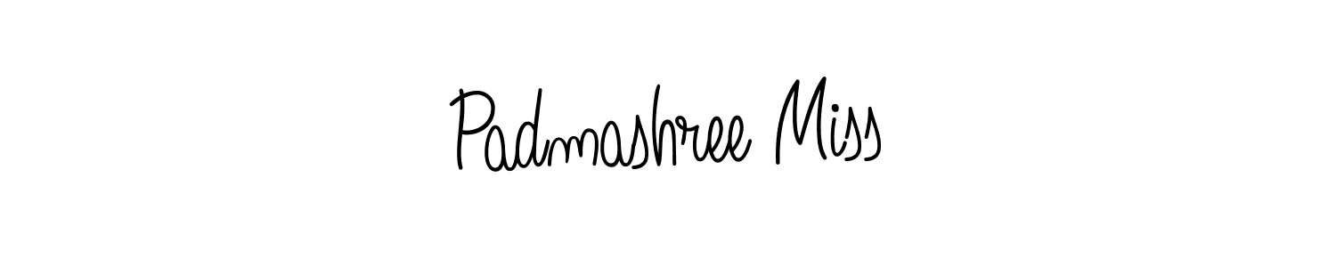 Design your own signature with our free online signature maker. With this signature software, you can create a handwritten (Angelique-Rose-font-FFP) signature for name Padmashree Miss. Padmashree Miss signature style 5 images and pictures png