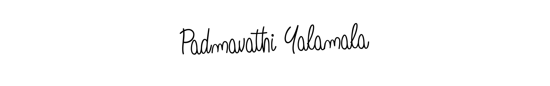 Make a beautiful signature design for name Padmavathi Yalamala. With this signature (Angelique-Rose-font-FFP) style, you can create a handwritten signature for free. Padmavathi Yalamala signature style 5 images and pictures png