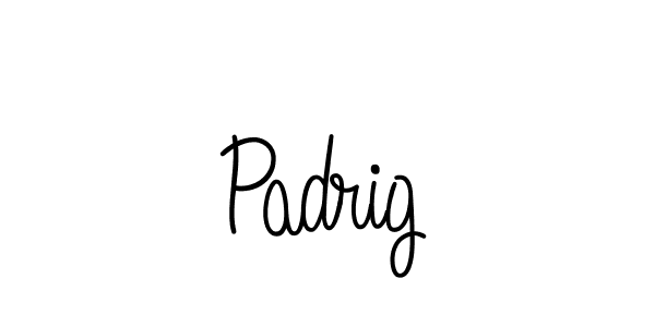 Make a beautiful signature design for name Padrig. With this signature (Angelique-Rose-font-FFP) style, you can create a handwritten signature for free. Padrig signature style 5 images and pictures png