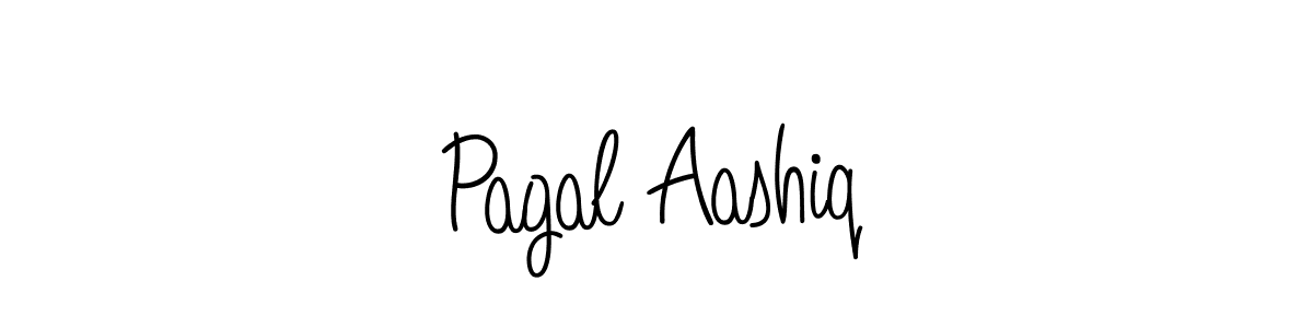 Use a signature maker to create a handwritten signature online. With this signature software, you can design (Angelique-Rose-font-FFP) your own signature for name Pagal Aashiq. Pagal Aashiq signature style 5 images and pictures png