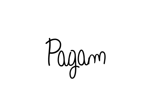 Make a beautiful signature design for name Pagam. With this signature (Angelique-Rose-font-FFP) style, you can create a handwritten signature for free. Pagam signature style 5 images and pictures png