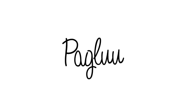 How to make Pagluu name signature. Use Angelique-Rose-font-FFP style for creating short signs online. This is the latest handwritten sign. Pagluu signature style 5 images and pictures png