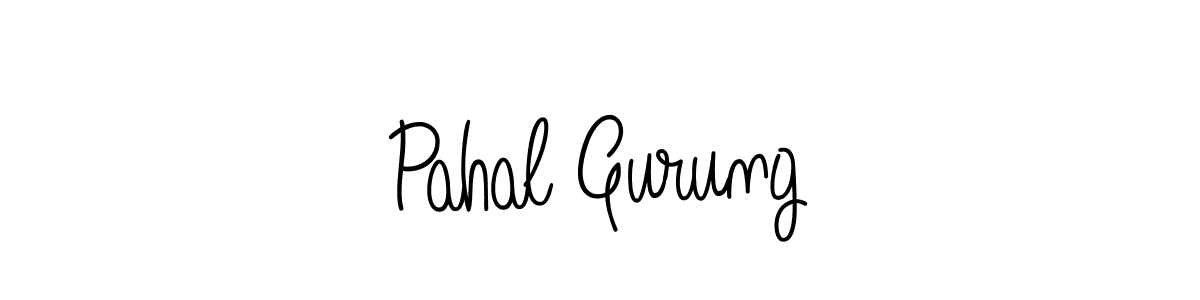 Make a beautiful signature design for name Pahal Gurung. With this signature (Angelique-Rose-font-FFP) style, you can create a handwritten signature for free. Pahal Gurung signature style 5 images and pictures png