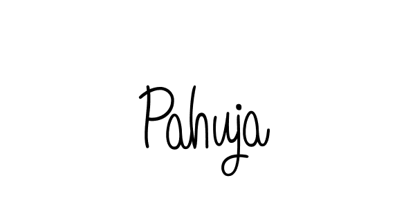 Use a signature maker to create a handwritten signature online. With this signature software, you can design (Angelique-Rose-font-FFP) your own signature for name Pahuja. Pahuja signature style 5 images and pictures png