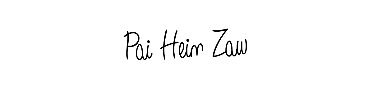 You should practise on your own different ways (Angelique-Rose-font-FFP) to write your name (Pai Hein Zaw) in signature. don't let someone else do it for you. Pai Hein Zaw signature style 5 images and pictures png