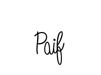 Make a beautiful signature design for name Paif. With this signature (Angelique-Rose-font-FFP) style, you can create a handwritten signature for free. Paif signature style 5 images and pictures png